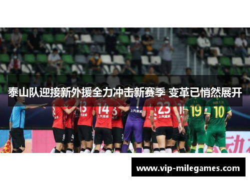 泰山队迎接新外援全力冲击新赛季 变革已悄然展开