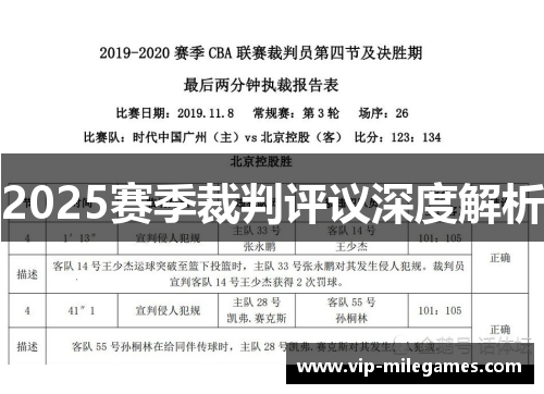 2025赛季裁判评议深度解析
